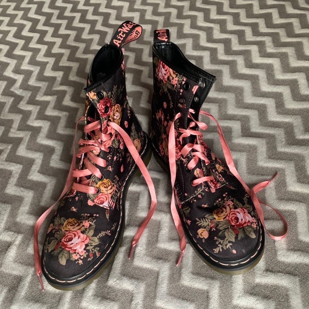 Floral Canvas Doc Martens